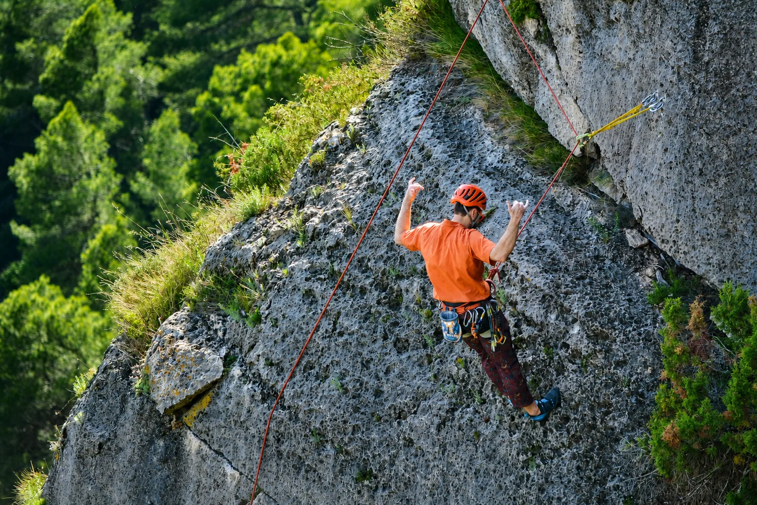 Siurana. Topping out at one of the most legendary sport crags on Earth: 1,700 routes of orange and grey limestone above a medieval village.